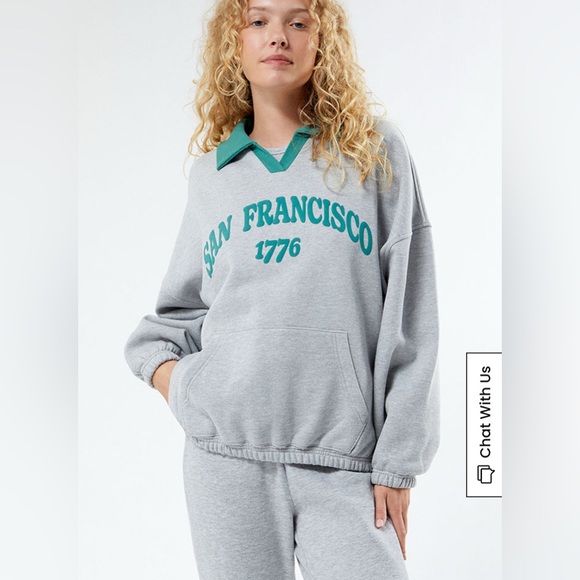 PacSun Sweaters - PacSun San Francisco Rugby Oversized Sweatshirt| Crew Neck Sweater|